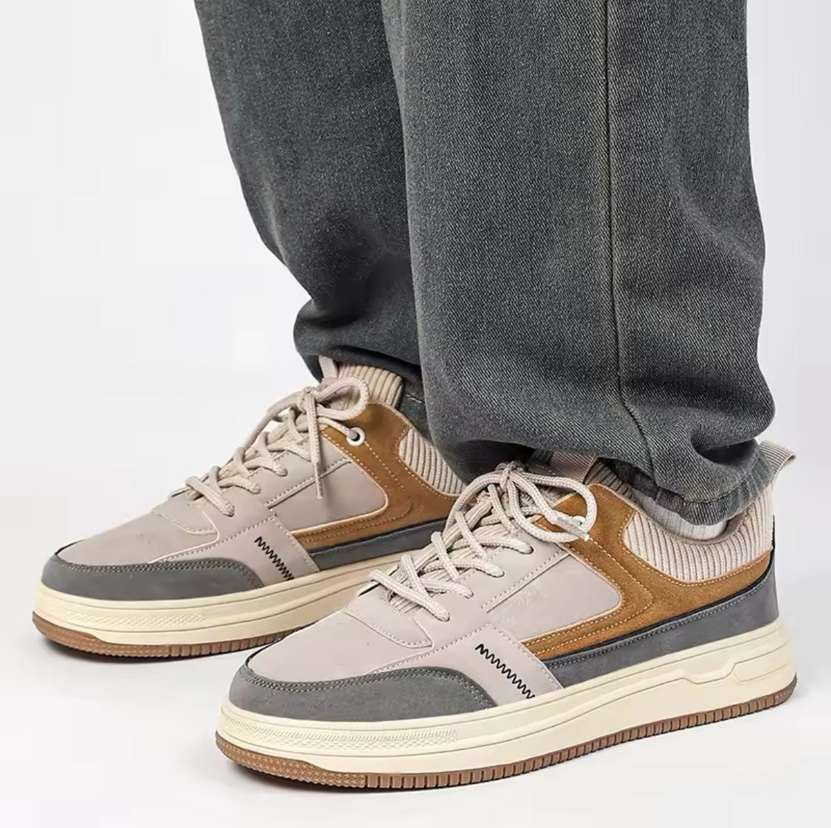 Vintage Step Patchwork Sneakers