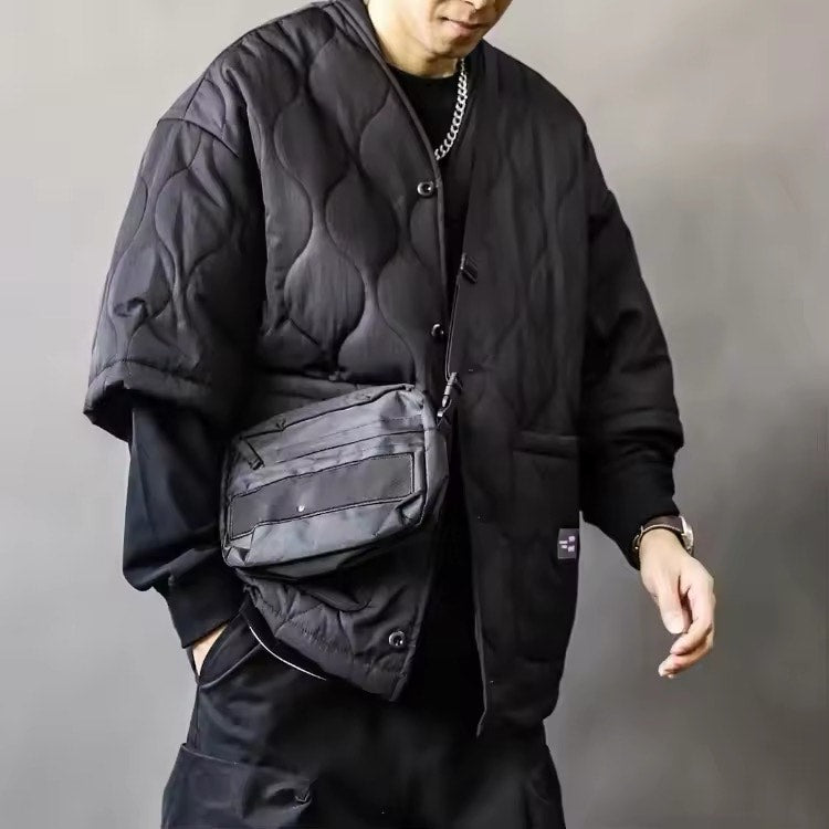 Taoist Edge Quilted Winter Jacket for Men