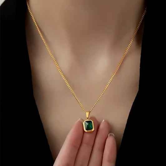 Emerald Radiance Eternity Pendant