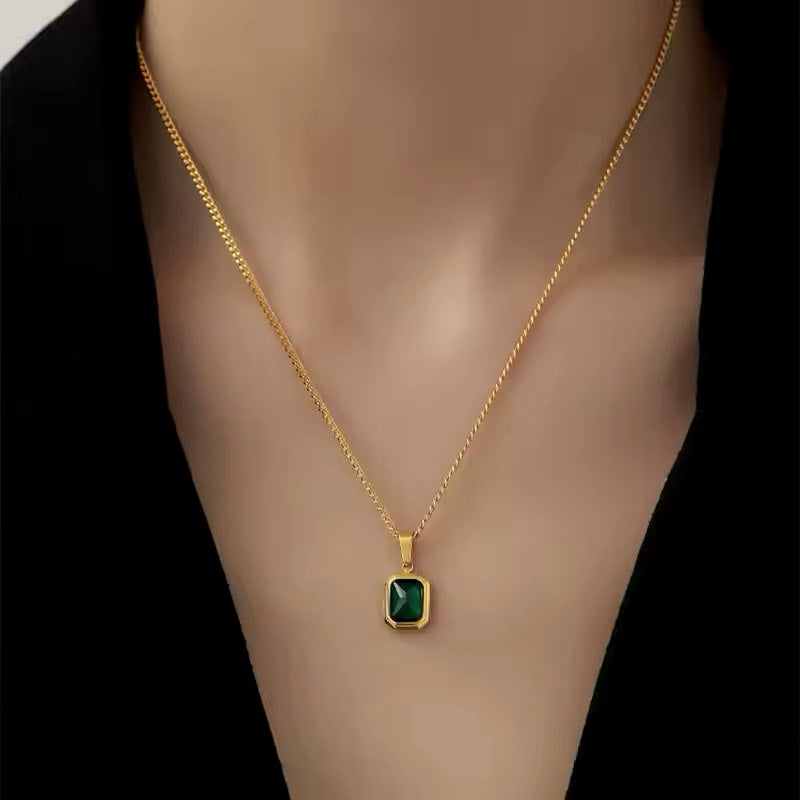 Emerald Radiance Eternity Pendant