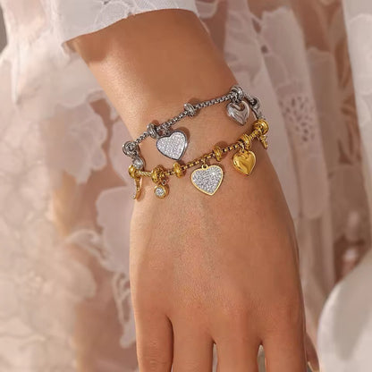 LumiAura Heart & Star Charm Bracelet