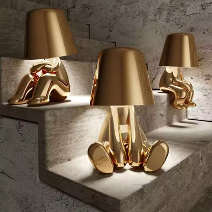 GlowBuddy Golden Thinker Lamp