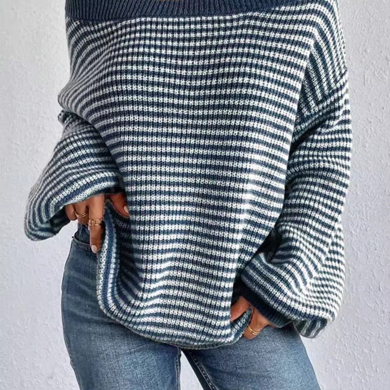 CozyKnit Lantern Sleeve Sweater