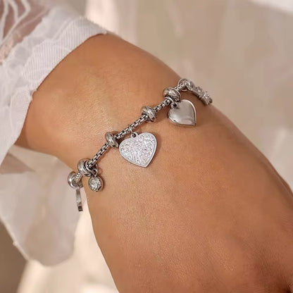 LumiAura Heart & Star Charm Bracelet