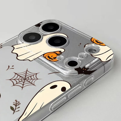 Spooky Ghost Clear iPhone Case