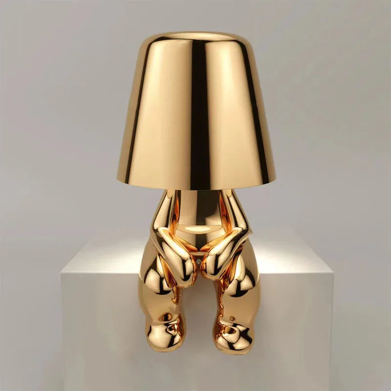 GlowBuddy Golden Thinker Lamp