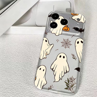 Spooky Ghost Clear iPhone Case