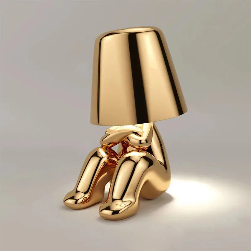 GlowBuddy Golden Thinker Lamp