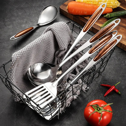 ModernCraft Steel & Wood Kitchen Tool Set