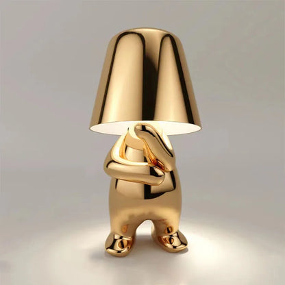 GlowBuddy Golden Thinker Lamp